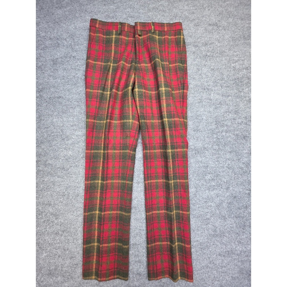 Brooks Brothers Red Fleece Wool Trousers Pants Men's 32 x 32 (FITS 31x31) Plaid